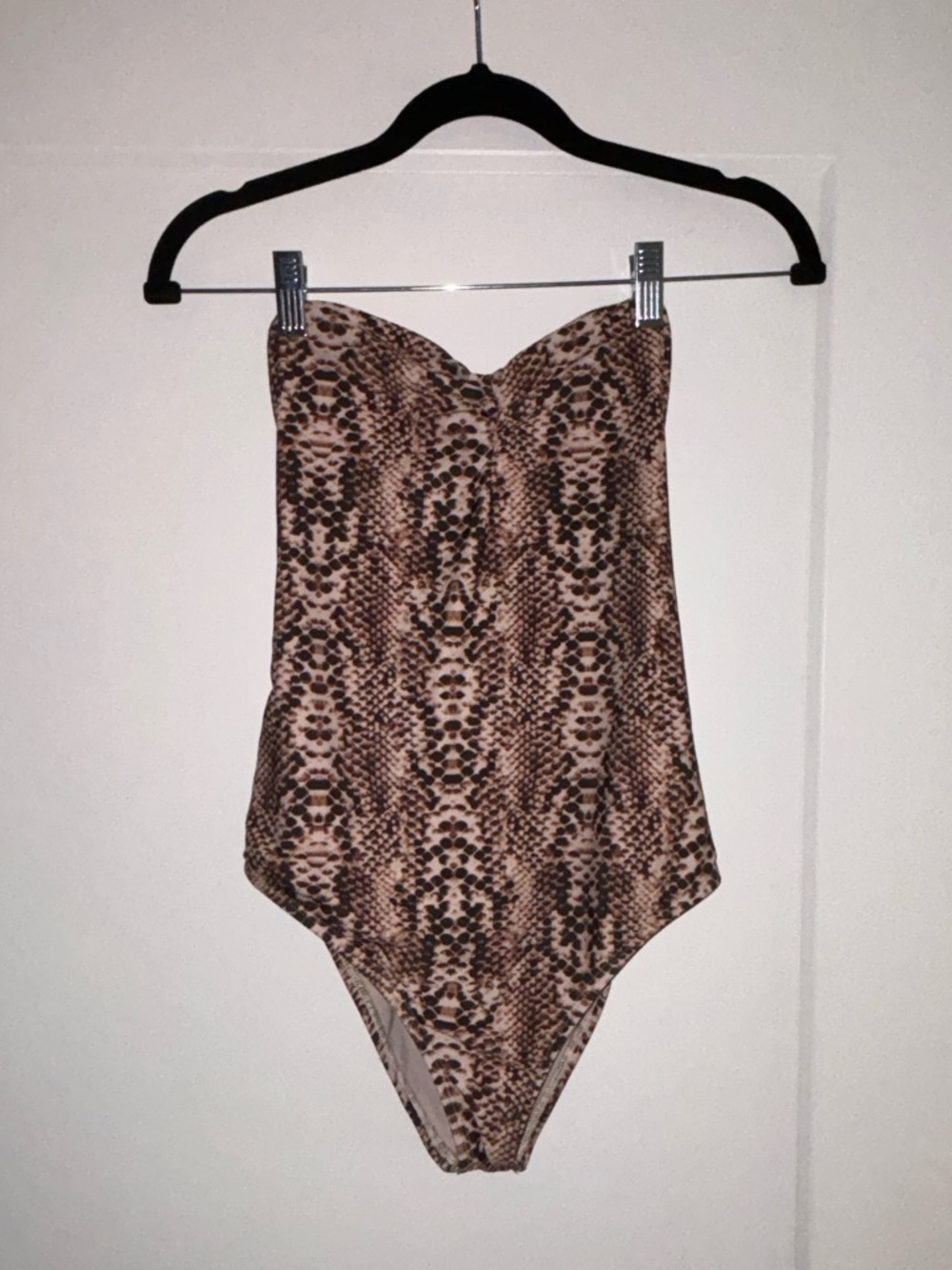 Mara Hoffman Brown Snake Print One-Piece Swimsuit